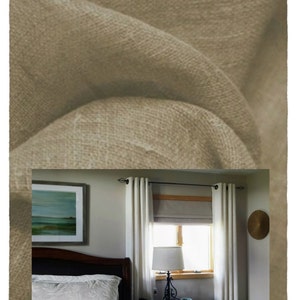 Window Curtains - Pair of linen curtain panels 24&quot; or 50&quot; wide x 63, 84, 90, 96, 108 & 120&quot; long. Custom Window treatments. Pure Linen.