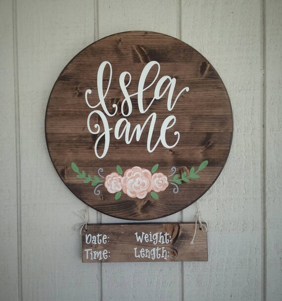Hospital Room Door Hanger Wood Nursery Decor Baby Etsy