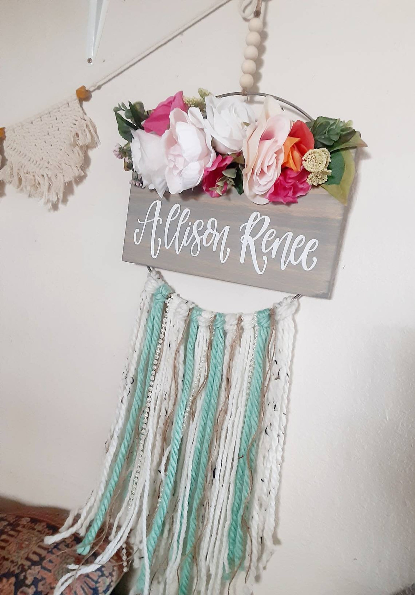 Rustic Hospital Door Hanger // Baby Girl Hanger / Etsy
