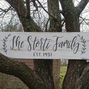 Extra Large Name Sign // Pallet Farmhouse Decor // Wood Sign Family Name // Established Date // Whitewashed Rustic // Bedroom Living Room