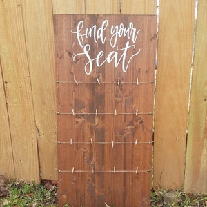 Seating Wedding Sign // Ceremony Reception Seating Entrance Display // Card Display // Rustic Wedding Decor // Guest Decor
