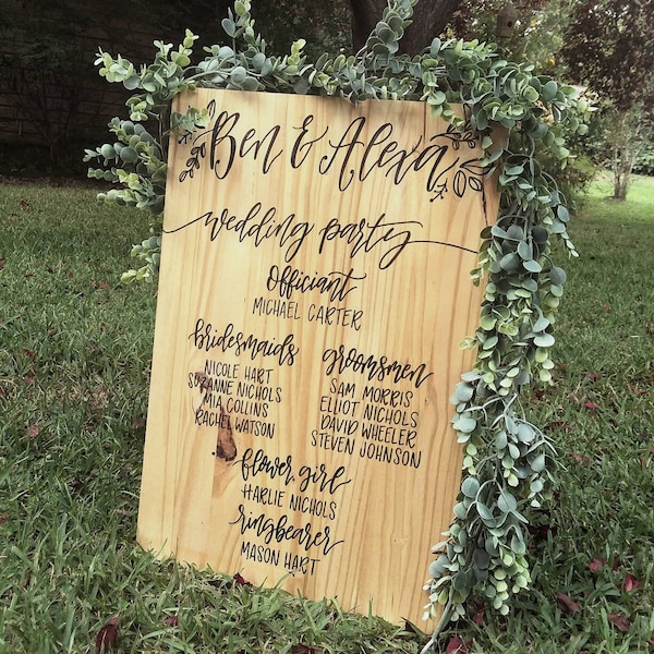Wedding Program Sign Etsy