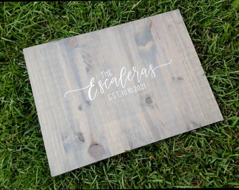 Sale!!! Alternative Guest Book // Modern Wood Guest Board // Wedding Ceremony // Custom Name and Date Sign // Personalized Hanging Guest Boo