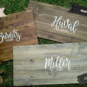 Sale Alternative Guest Book // Wood Guest Board // Wedding Sign In // Custom Name and Date Sign // Personalized Hanging Guest Book imagem 8