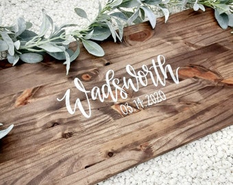 SALE!!! Alternative Guest Book // Wood Wedding Decor // Guest Sign In Board // Rustic Custom Personalized // Last Name Wedding Date // Decor