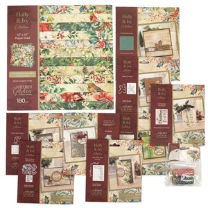 Crafters Companion Natures Garden, “Holly and Ivy Collection” Craft Box **Free Shipping**
