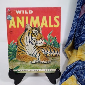 Vintage Wild Animals Rand McNally Tip Top Elf Book 1951