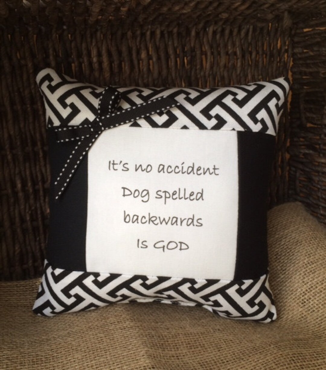 Pillows With Dog Quotes 8 X 8 Inch Square Handmade....your Quote or