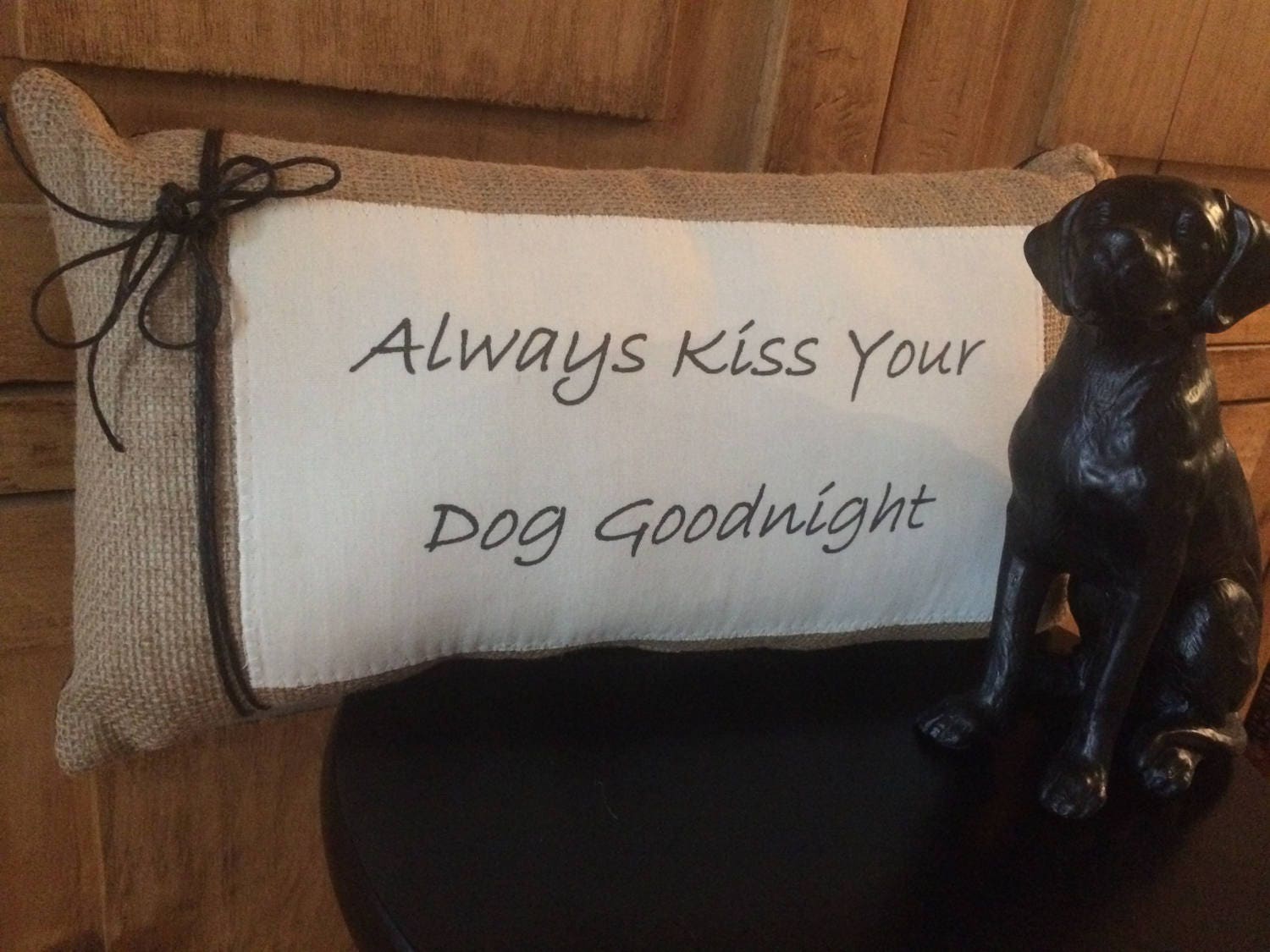 Kissen mit Spruch immer Ihr Hund gute Nacht Kuss Hund Etsy