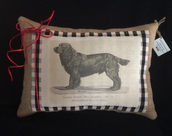 Cocker Spaniel Breed Pillow ~Dog Quote Pillows~Pet Owner gift~Animal gifts~home decor~Burlap Pillows~Dog decor~Pet Lovers~Dogs