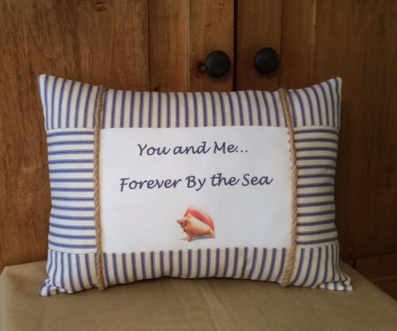Beach Theme Decor Pillow You And Me Forever By The Etsy