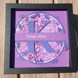 Customized Monogram Shadow Box