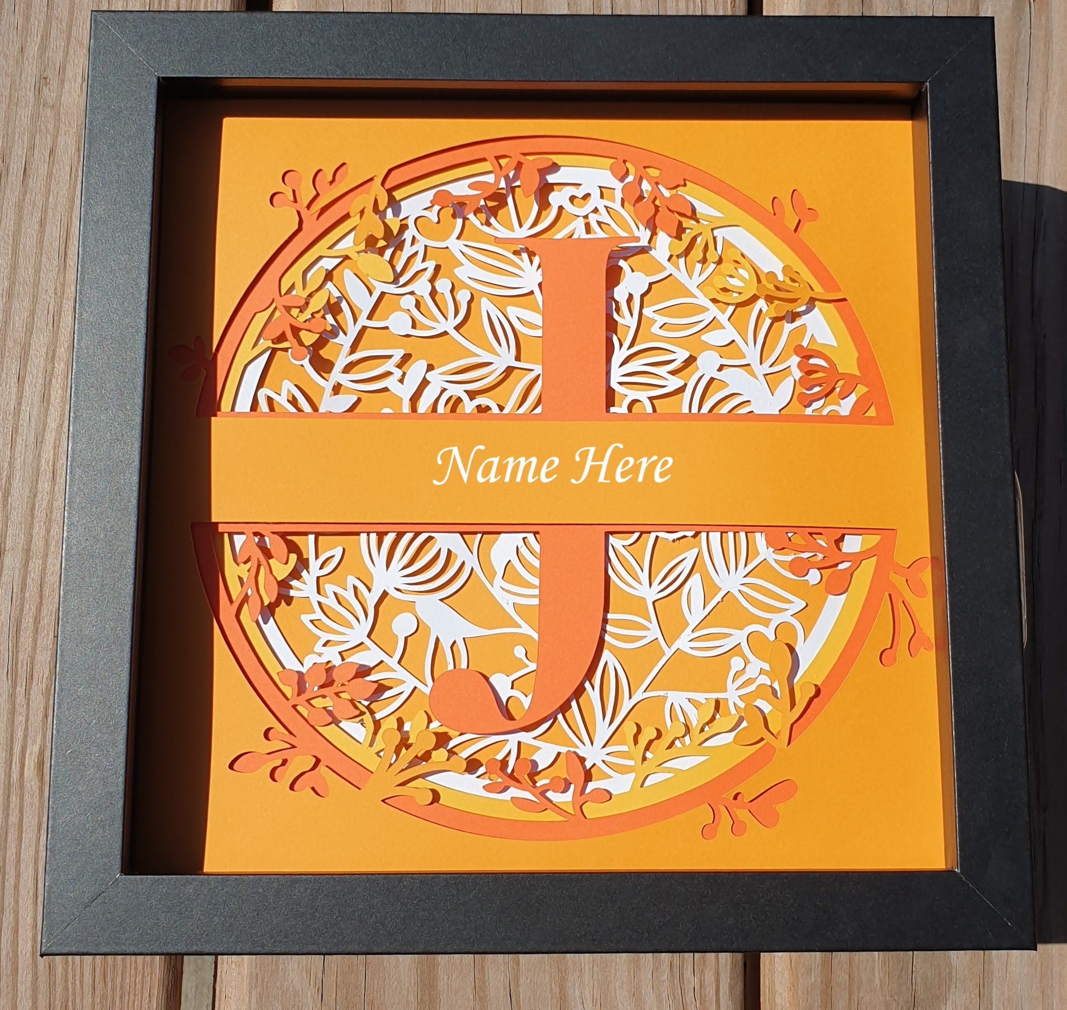 Customized Monogram Shadow Box - Etsy