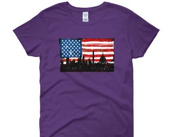 American Flag Shirt Washington Monument 2024 www.marchettimacc