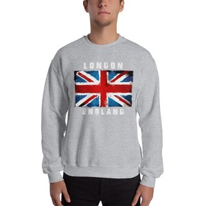 Londen Engeland Hoodie sweater. Verontruste Union Jack | Etsy Londen Engeland Union Jack Pullover Bedrukte Hoodie Casual