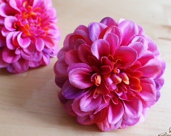 Pink Chrysanthemum Flower Head (FB0028-06-H) | silk flower – artificial flower – flower headpiece – wedding décor – gift idea – wreath – diy