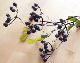 Rustic Black Berries (FD0014-02) | artificial flower – flower crown – black  wedding décor – hair crown – black home decor – black wreath