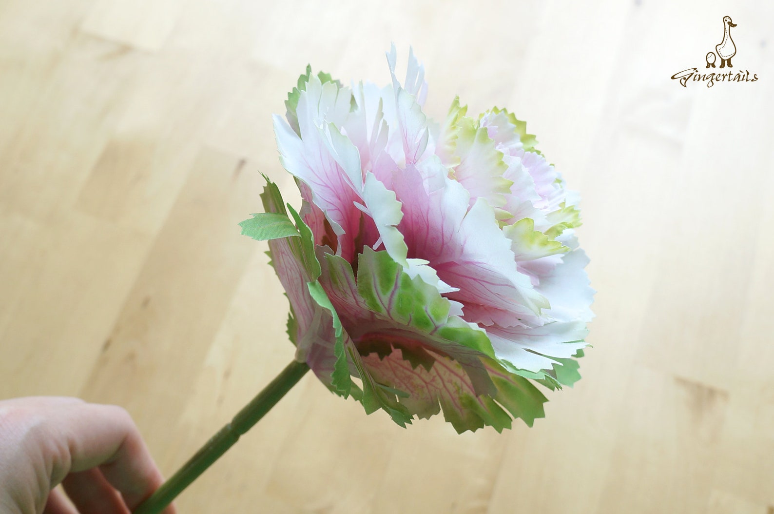 Light Green White and Pink Cabbage Flower FB009802 Etsy