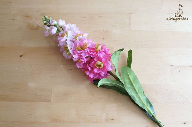 FB0014-06S 3-12 Stems Gradient Pink Delphinium artificial flower \u2013 corsage \u2013 flower crown \u2013 bouquet \u2013 hat \u2013 home living \u2013 centerpieces