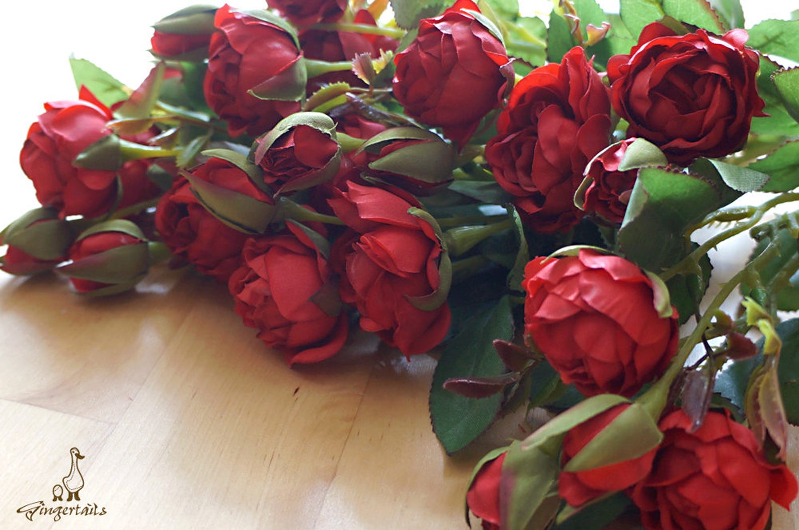 3 12 Stems Mini Red Spray Rose FB006505S Artificial Etsy