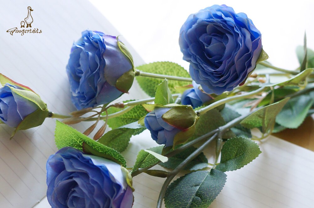 Mini Blue Rose (FB0030-01) | Silk Flower – Artificial Flower ...