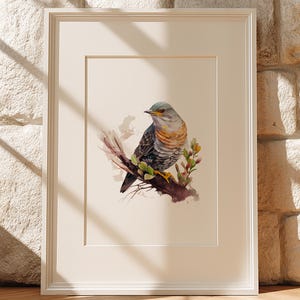 Watercolour Cuckoo Print, Garden Birds, Bedroom, Living Room, Unframed Print