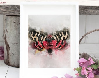 Butterfly Wall Art, Watercolour Print, Illustration, A4, *UNFRAMED* Modern Art