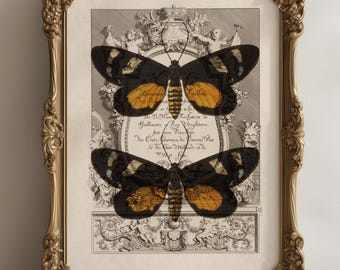 Vintage Style Butterfly Print, Book Page, A4, Fabulous vintage wall art