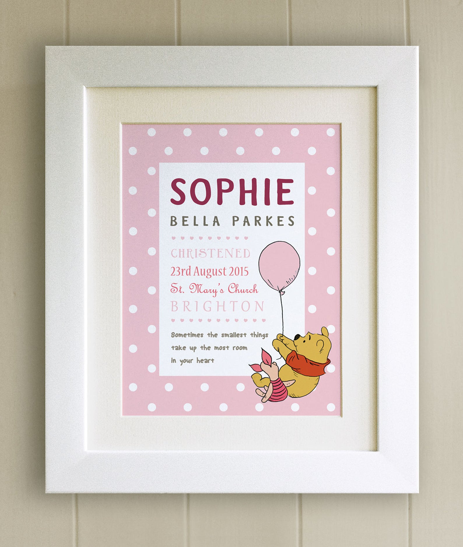 PERSONALISED Winnie the Pooh Christening Quote Print New Etsy UK