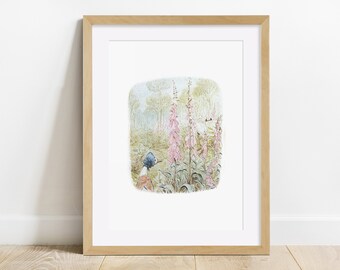 Beatrix Potter print, Jemima Puddeduck, Unframed print, Bedroom, Nursery, Baby Shower