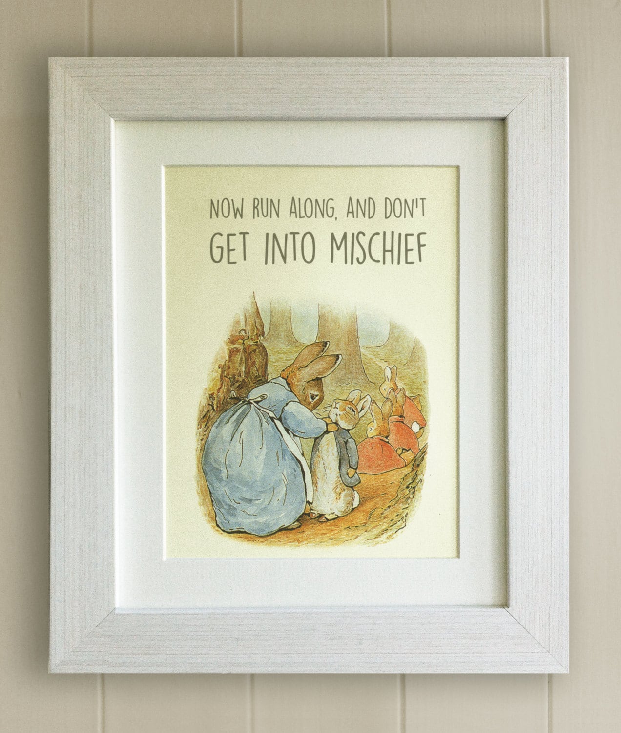 Baby Shower/Birth Nursery Picture Gift FRAMED Beatrix Potter Peter Rabbit Print 