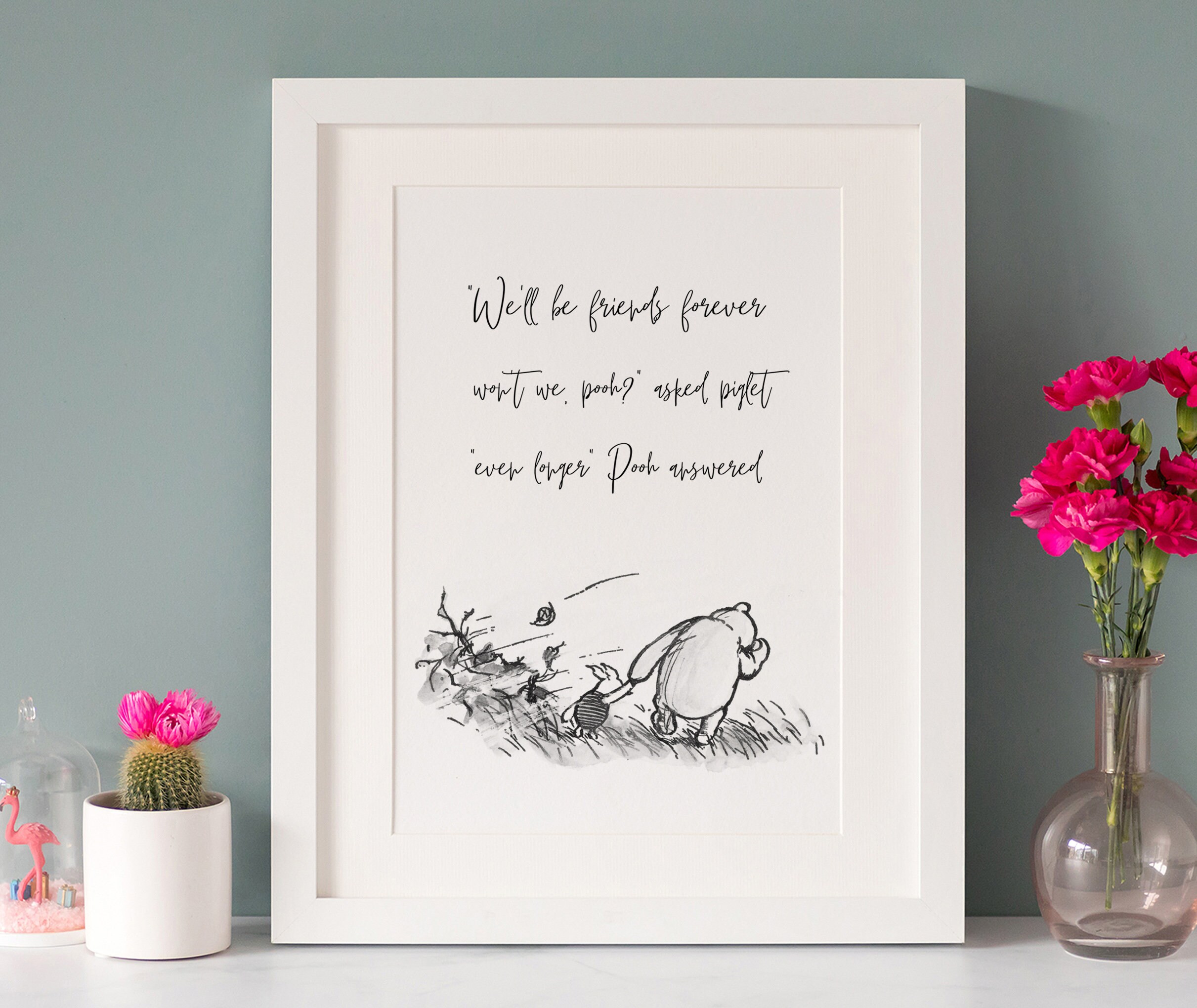 Winnie the Pooh Quote Prints 3FOR2 or 5FOR3 A4 Black