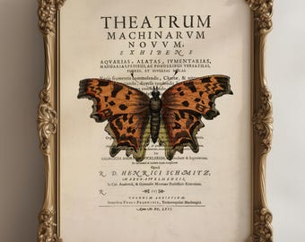 Vintage Style Butterfly Print, Book Page, A4, Fabulous vintage wall art