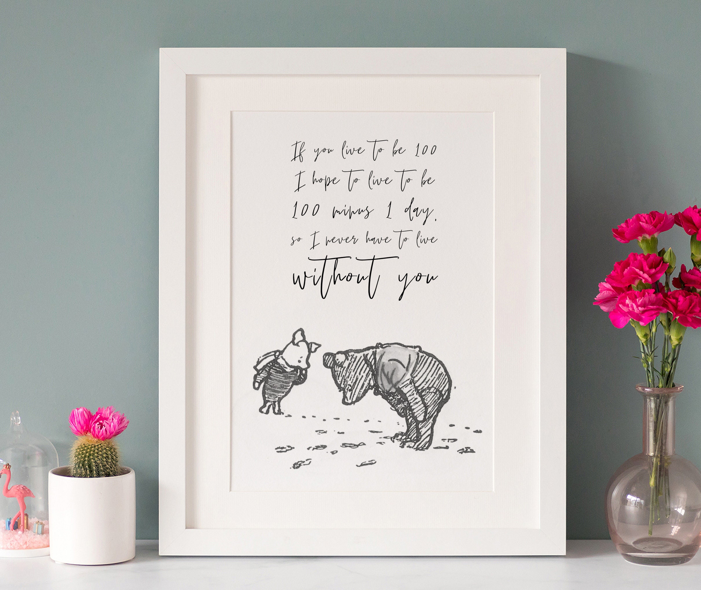 Winnie the Pooh Quote Prints 3FOR2 or 5FOR3 A4 Black