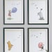 SET OF 4 Winnie the Pooh Prints, 10'x8', Birth, Christening, Nursery, Birthday, Picture Gift, Pooh Bear, *UNFRAMED* Tigger