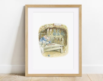 Impresión de Beatrix Potter, Peter Rabbit, Impresión sin marco, Dormitorio, Guardería, Baby Shower