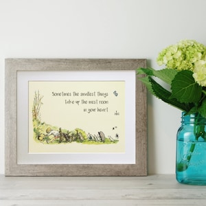 Winnie The Pooh Zitat Druck, Geburt, Taufe, Kinderzimmer Bild Geschenk, Pooh Bär, * UNGERAHMT * schönes Geschenk, Ferkel, Kleinigkeiten
