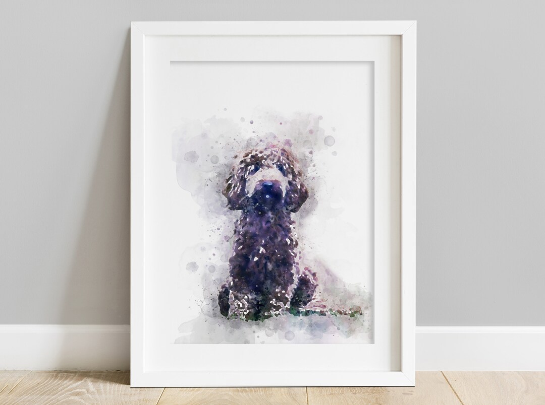Cockapoo Dog Wall Art, Watercolour Print, Illustration, A4, UNFRAMED ...