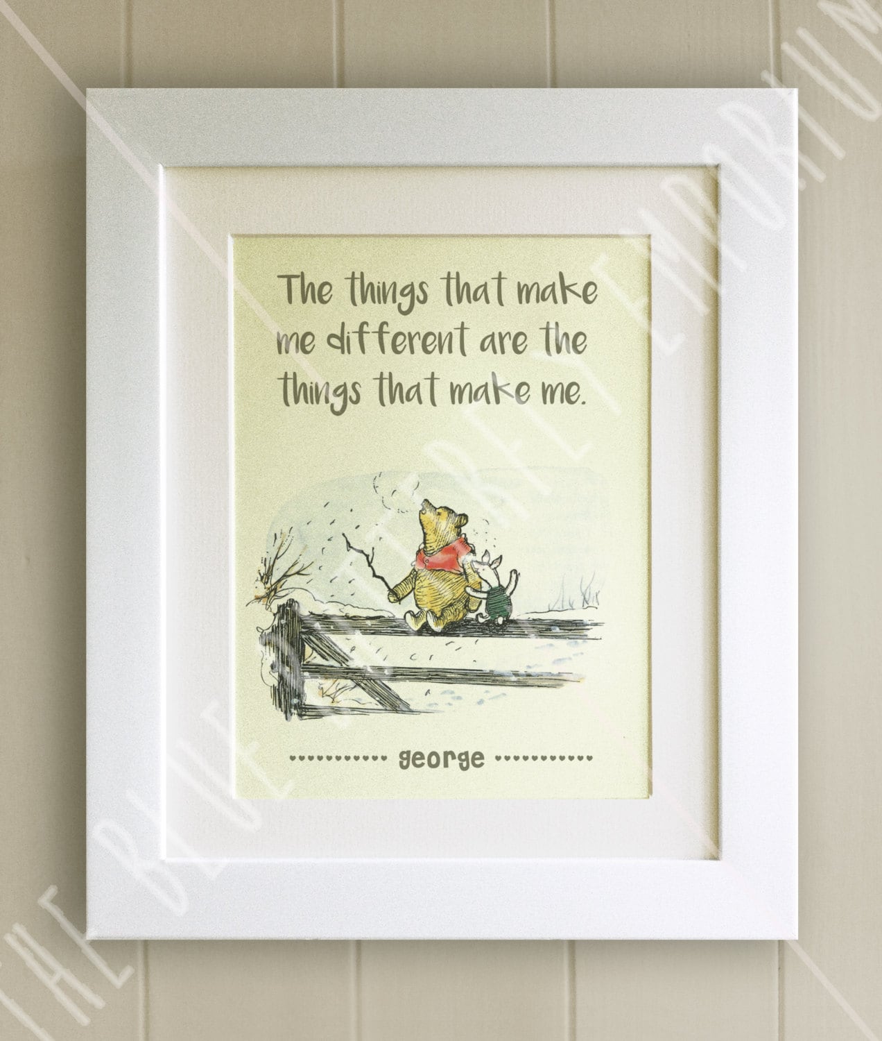 PERSONALISED Winnie the Pooh Quote Print New Baby Birth Etsy