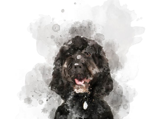 *UNFRAMED* Cockapoo Dog Wall Art Fab Pet Picture Gift A4 Watercolour Print