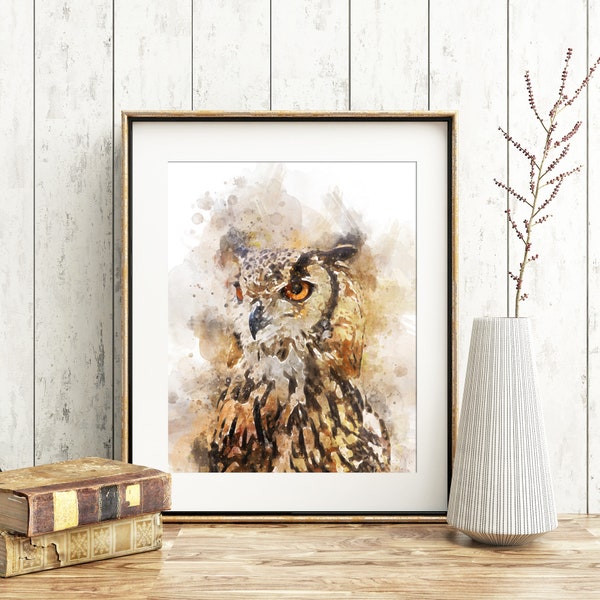 Owl Wall Art Etsy UK