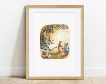 Beatrix Potter print, Peter Rabbit, Unframed print, Dormitorio, Nursery, Baby Shower