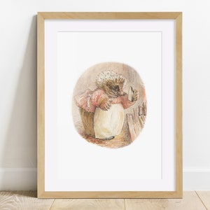 Impression Beatrix Potter, Mme Tiggywinkle, Impression non encadrée, Chambre à coucher, Chambre à coucher, Crèche, Baby Shower