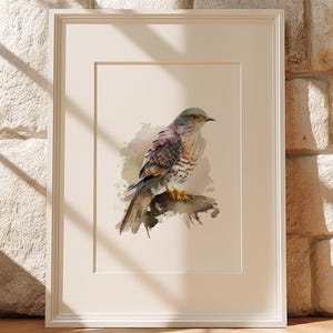 Watercolour Cuckoo Print, Garden Birds, Bedroom, Living Room, Unframed Print