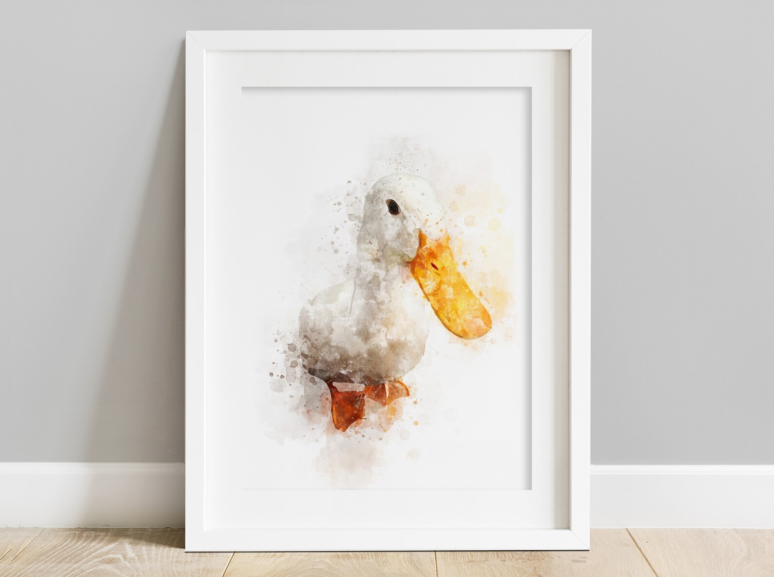 Duck Wall Art Watercolour Print Illustration A4 UNFRAMED Etsy