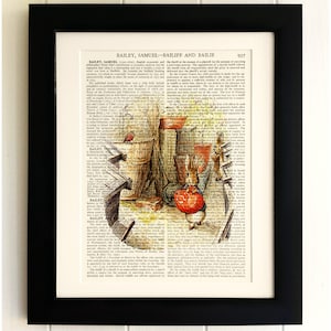 IMPRESSION d’ART sur l’ancienne page de livre ancien - Beatrix Potter, Peter Rabbit, Vintage Upcycled Wall Art Print, Encyclopédie dictionnaire Page