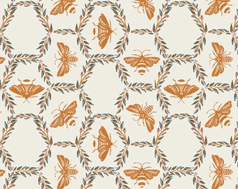 Bee Wreath from Season & Spice - Art Gallery Fabrics - Yellow Honeycomb -  Cotton quilting fabric