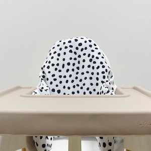 Black White Spotty IKEA Antilop Cushion Cover / Wipeable Machine Washable / Dalmatian Print Highchair Cover / Monochrome Baby Nursery