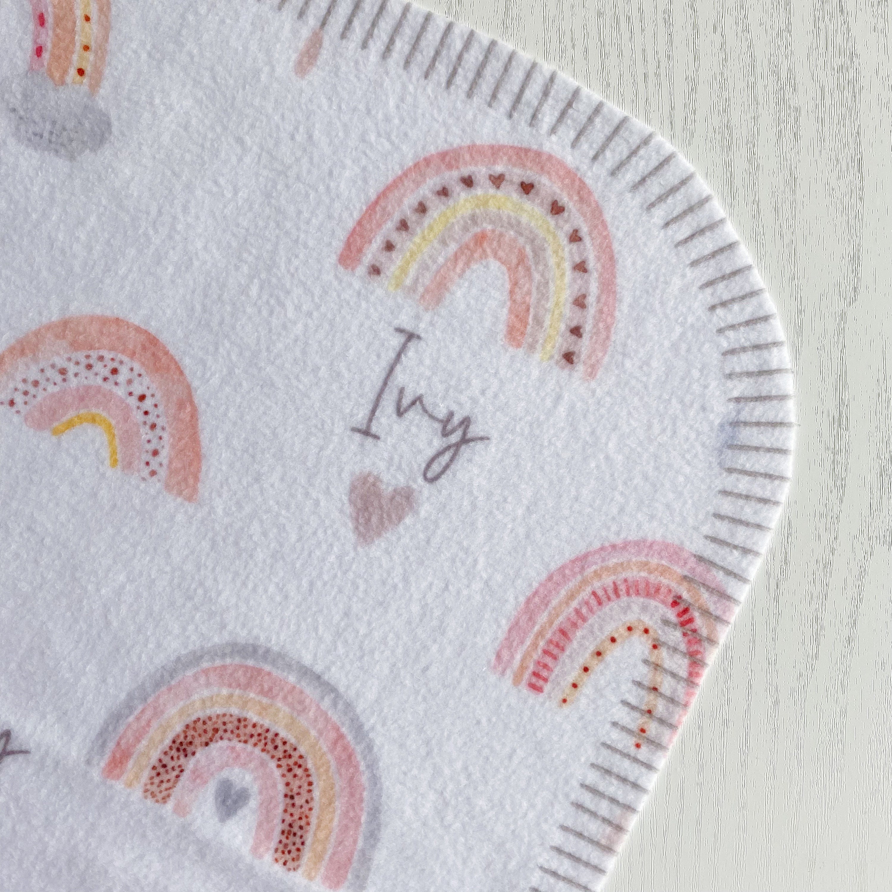 Newborn personalised baby blanket // Personalised rainbow baby gift /…