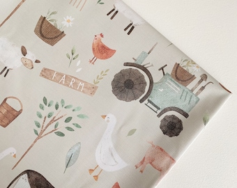 Tapete grande para salpicaduras de bebés – Tapete para trona – Estampado de animales de granja / Tapete lavable para comer y jugar